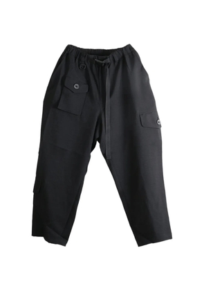 Y-3 belted wide-leg trousers - Black