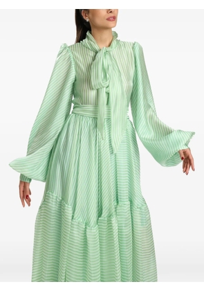 MIAU by Clara Rotescu striped-pattern maxi dress - Green