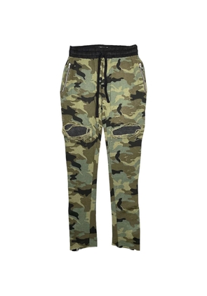 AMIRI MX1 leather-patch track pants - Green