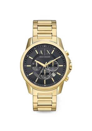 Armani Exchange stainless steel 44mm watch - Black