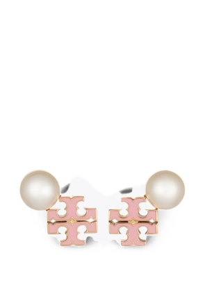 Tory Burch Moondance logo pearl earrings - Gold
