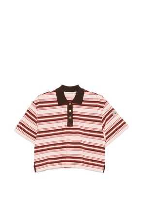 Moncler striped short-sleeve polo shirt - Pink