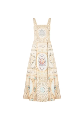 Camilla x The Met graphic-print midi dress - Neutrals