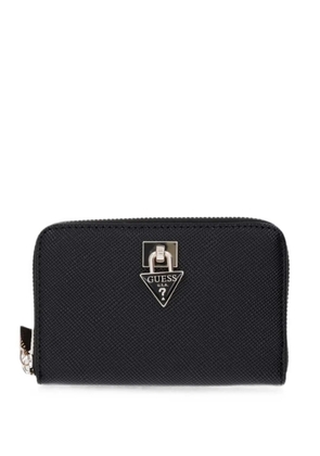 GUESS USA logo-plaque zip-around wallet - Black