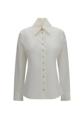 KHAITE Ivy long-sleeve shirt - White