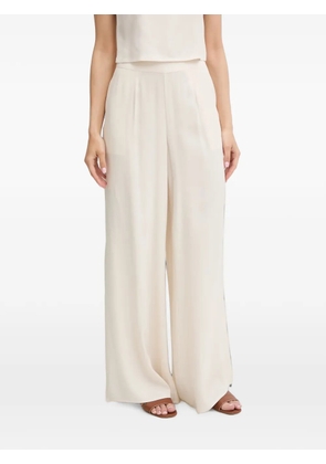 GUESS USA logo-patch wide-leg trousers - Neutrals