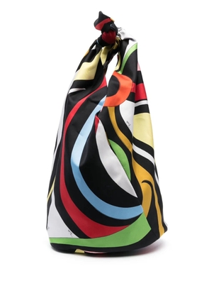 PUCCI Marmo-print silk bucket bag - Black