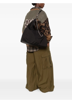 R13 large chain-link shoulder bag - Black