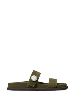 Tory Burch Romy Sport logo-plaque sandals - Green