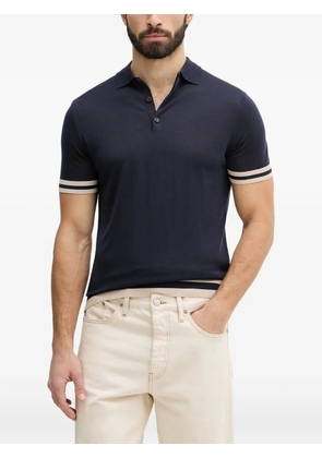 GUESS USA striped-trim short-sleeve polo shirt - Blue