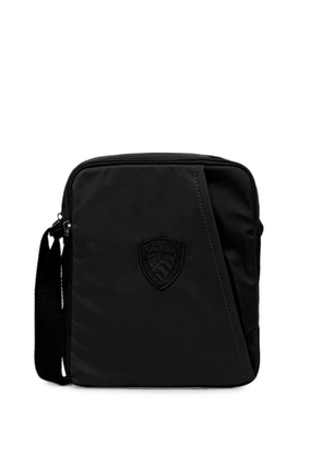 Blauer logo-patch zip-fastening messenger bag - Black