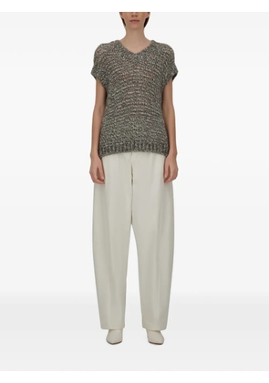 Herno sequin-embellished V-neck vest - Grey