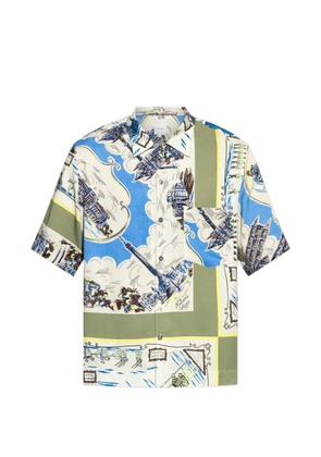 Paul Smith London Scarf graphic-print short-sleeved shirt - Neutrals