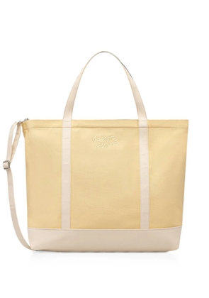 Maison Kitsuné extra large Handwriting logo-embroidered tote bag - Yellow