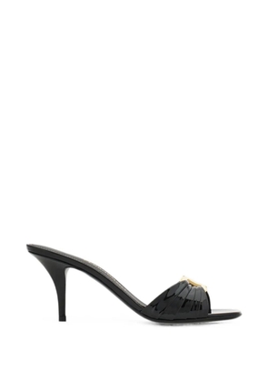 Ferragamo Gancini ornament slides - Black