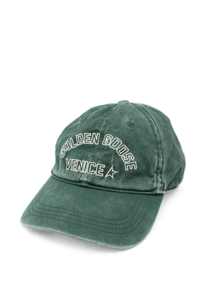 Golden Goose logo-embroidered baseball cap - Green