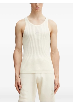 Filling Pieces ribbed logo-embroidered tank top - Neutrals