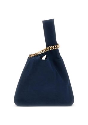 Stella McCartney diamond-cut chain clutch bag - Blue
