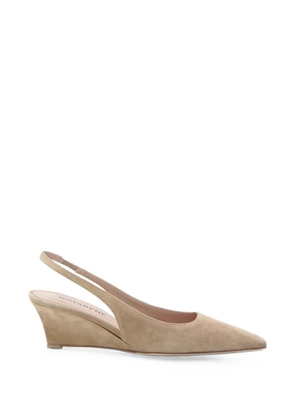 Notabene Elba 50 pointed-toe wedge sandals - Neutrals