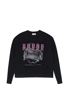 RHUDE Chateau Marmont graphic-print sweater - Black