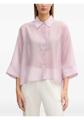 Benetton sheer-finish button-down shirt - Purple