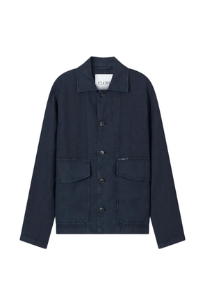 Closed button-up patch-pocket jacket - Black
