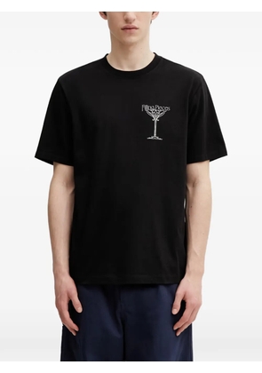 Filling Pieces Champagne logo-print short-sleeve T-shirt - Black