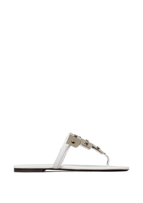 Tory Burch Capri metal-embellished sandals - White