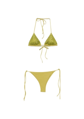 MC2 Saint Barth rhinestone-embellished triangle bikini - Green