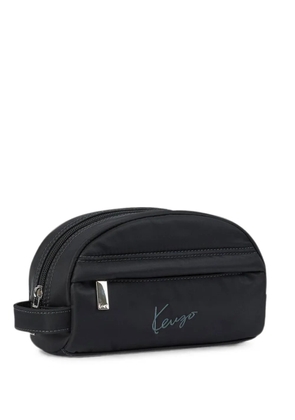 Kenzo logo-embroidered wash bag - Black