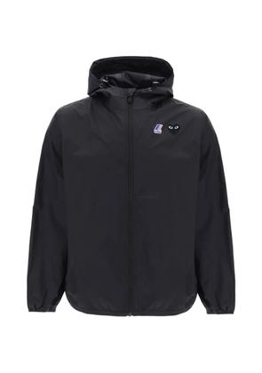 Comme Des Garçons x K-Way logo-patch hooded jacket - Black