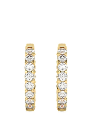 Diamond Essentials hoop-design diamond earrings - Gold