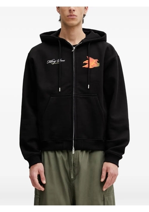 Filling Pieces graphic-print zip-up hoodie - Black