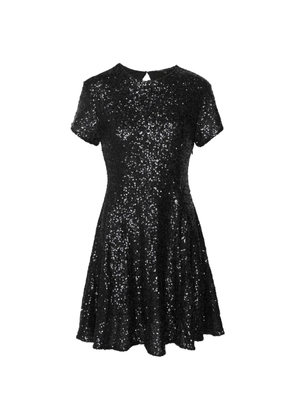 Maje sequin-embellished mini dress - Black
