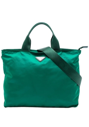 Prada Pre-Owned 2013-2026 Tessuto satchel - Green