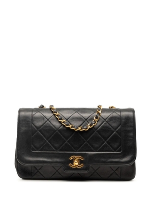 CHANEL Pre-Owned 1989-1991 Medium Lambskin Diana Full Flap crossbody bag - Black