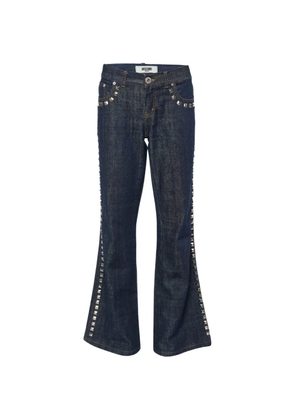Moschino Pre-Owned studded wide-leg jeans - Blue