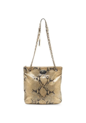 DKNY python-embossed chain shoulder bag - Neutrals