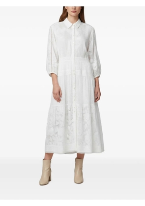 Maje buttoned midi dress - White