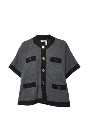 Moschino Pre-Owned button-front cape cardigan - Grey