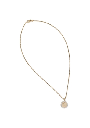 GUESS USA Rebel Knight logo-pendant crystal-embellished necklace - Gold