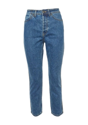 Lanvin Pre-Owned logo-patch jeans - Blue