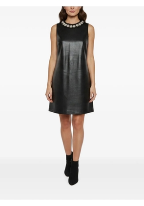 alice + olivia mini Coley pearl-embellished dress - Black