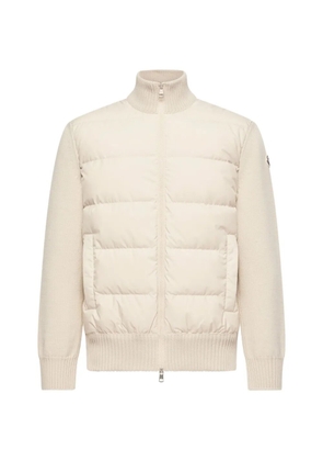 Moncler padded panel-knit jacket - Neutrals