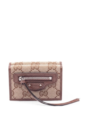 Gucci Pre-Owned x Balenciaga 2010s leather trifold wallet - Neutrals