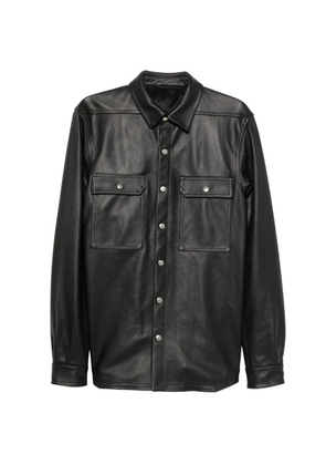 Rick Owens leather press-stud jacket - Black