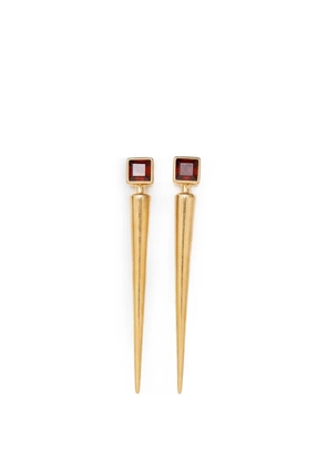 Jil Sander stone-embellished drop earrings - Gold
