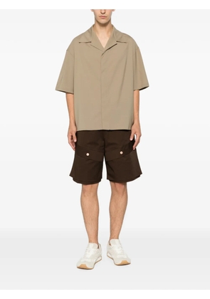 YES LONDON short-sleeve notched-collar shirt - Neutrals