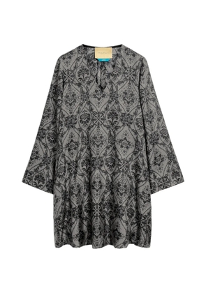 MOMONÌ Naela printed silk mini dress - Grey