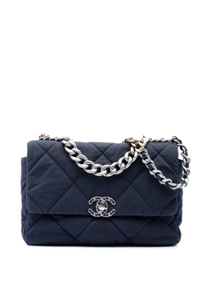 CHANEL Pre-Owned 2021-2026 Large Canvas 19 Flap satchel - Blue